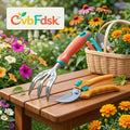 *CvbFdsk 2-Piece Garden Tool Set with Hand Cultivator and Pruning Shears, Ergonomic Handles for Planting, Weeding and Trimming*