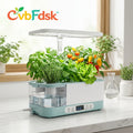 CvbFdsk Indoor Hydroponic Garden System with LED Grow Light, Water Pump, Adjustable Timer, and Large Water Reservoir for Herbs, Lettuce, Vegetables, and Fruits