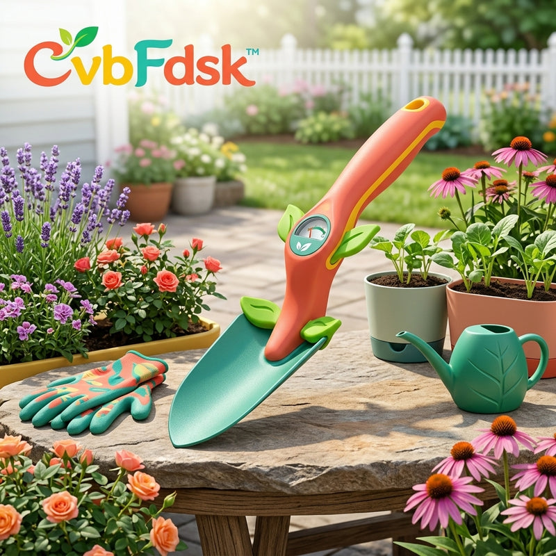 *CvbFdsk Garden Hand Trowel with Built-In Soil Moisture Meter, Ergonomic Planting Shovel for Indoor and Outdoor Gardening*