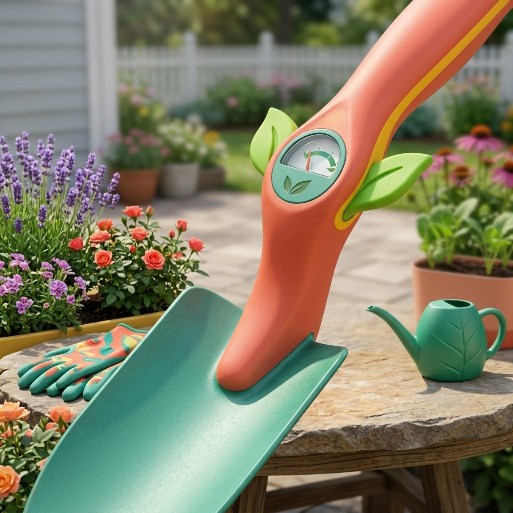 *CvbFdsk Garden Hand Trowel with Built-In Soil Moisture Meter, Ergonomic Planting Shovel for Indoor and Outdoor Gardening*