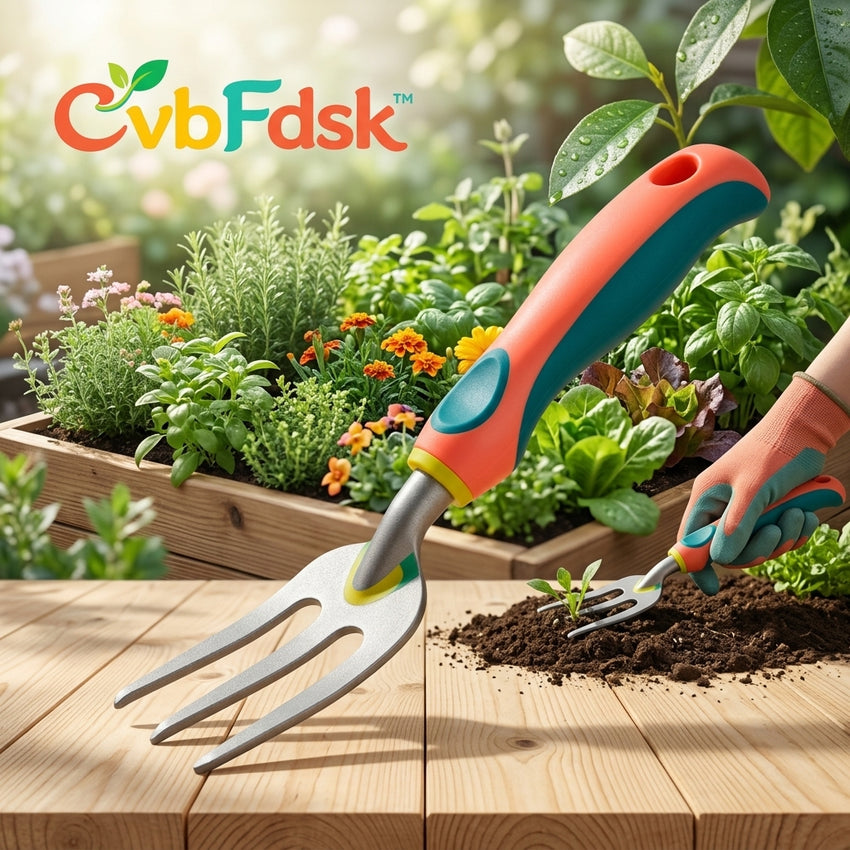 *CvbFdsk 2-Piece Garden Hand Tool Set, Ergonomic Hand Trowel and Cultivator for Planting, Weeding and Soil Loosening*